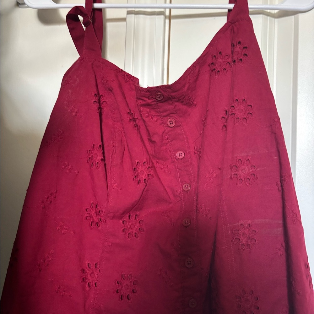 Torrid Red Eyelet Crop Top